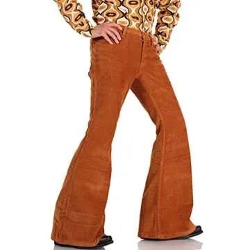 Men's Vintage 60s 70s Bell Bottom Pants for Retro Style