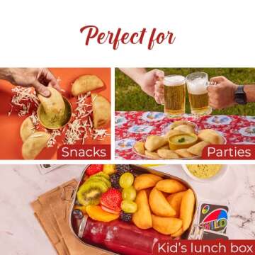 DELE FOODS Cheese Mini Empanada, Delicious Cheese Appetizer, Pre cooked Ready to Heat, Gluten-Free snack, Frozen Appetizers & Snacks (24 Units x Pack)