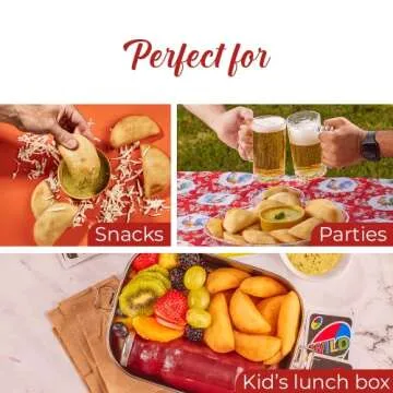 DELE FOODS Cheese Mini Empanada, Delicious Cheese Appetizer, Pre cooked Ready to Heat, Gluten-Free snack, Frozen Appetizers & Snacks (24 Units x Pack)