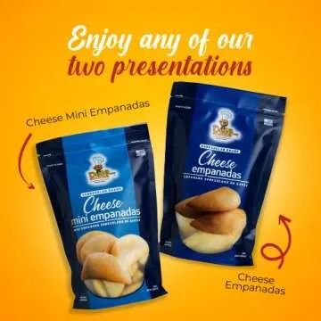 DELE FOODS Cheese Mini Empanada, Delicious Cheese Appetizer, Pre cooked Ready to Heat, Gluten-Free snack, Frozen Appetizers & Snacks (24 Units x Pack)