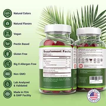 Vegan Saw Palmetto for Women & Men - Potent Saw Palmetto Extract, Prostate Supplements for Men, DHT Blocker for Womens Hair Growth, Hormonal Balance Gummies, PCOS Hair Loss, DHT Blocker, Gluten-Free