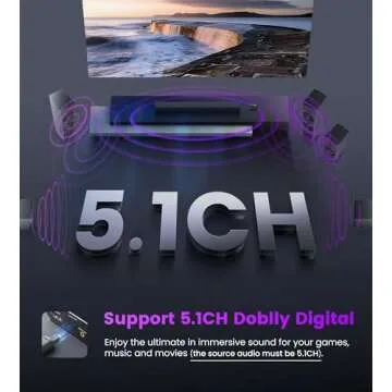 HDMI ARC Audio Extractor 4K@60Hz, HDMI to HDMI + Optical Toslink SPDIF + 3.5mm AUX Jack Stereo Audio Adapter, HDMI Audio Converter Splitter Inserter Embedder Support HDCP2.2 Digital PCM DTS 5.1