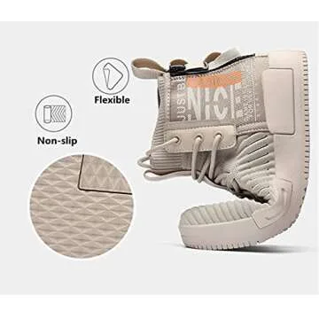 Eowathy High Top Fashion Sneaker Casual Slip-on for Men