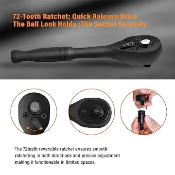 LLNDEI 1/4” Drive Impact Socket Set for DIY Projects