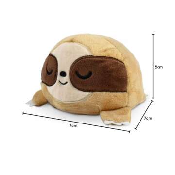 TeeTurtle Reversible Sloth Plushie | Show Your Mood 3.5 inch