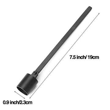 YESON Black Candle Snuffer – Stylish and Functional Stainless Steel Candle Care Tool