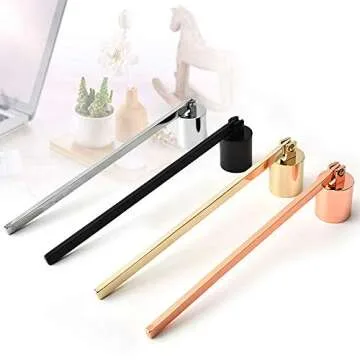 Elegant YESON Black Candle Snuffer for Cozy Ambience