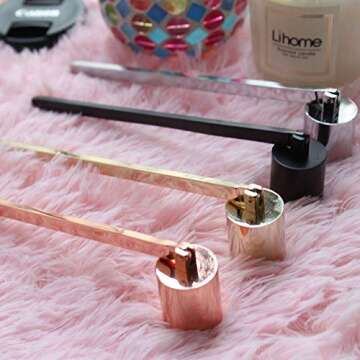 Elegant YESON Black Candle Snuffer for Cozy Ambience