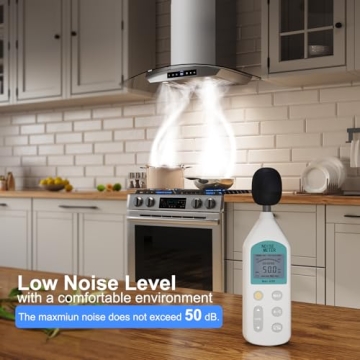 Stylish 36 Inch Range Hood with Gesture Control & LED Lights