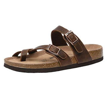 CUSHIONAIRE Women's Luna Cork Footbed Sandal with Comfort