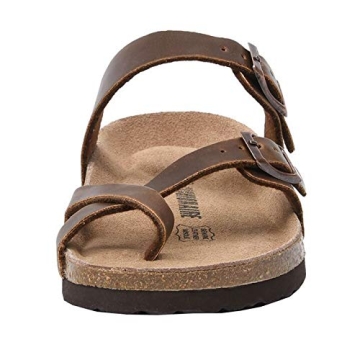 CUSHIONAIRE Women's Luna Cork Footbed Sandal with Comfort