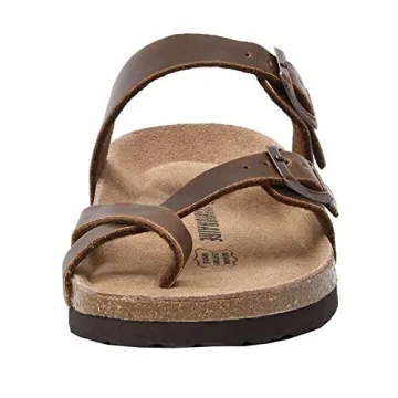 CUSHIONAIRE Women's Luna Cork Footbed Sandal with Comfort