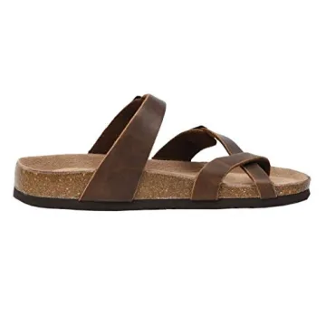 CUSHIONAIRE Women's Luna Cork Footbed Sandal with Comfort