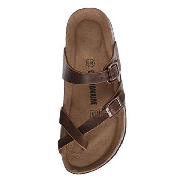 CUSHIONAIRE Women's Luna Cork Footbed Sandal with Comfort