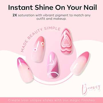 modelones Pink Gel Nail Polish Set, 6 Colors Light Soft Pink White Nude Pink Soak Off Nail Art Gel Design Manicure Kit Salon DIY Home Gift for Women Girlfriend Girl