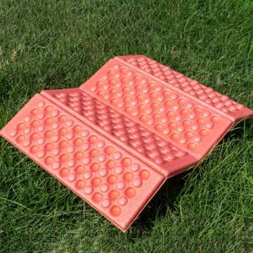 Camping Foam Pad, 4 PCS Foldable Sit Pad Waterproof Foam Seat Pad Camping Sleeping Mats Outdoor Cushion for Pinic Hiking Backpacking Mountaineering