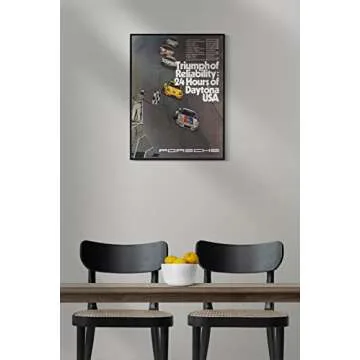 Historic Pictoric Porsche Race 1975-24in x 18in Vintage USA Poster Print
