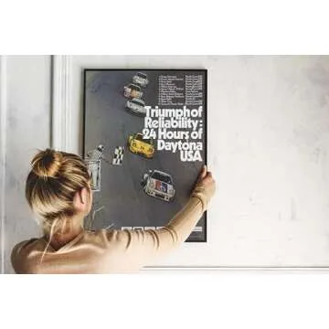 Historic Pictoric Porsche Race 1975-24in x 18in Vintage USA Poster Print