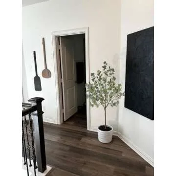 Aveyas 5ft Artificial Eucalyptus Tree for Home Decor, 5 Feet Large Faux Floor Plant Fake Silk Trees with Pot for Indoor Outdoor House Living Room Office (5 ft Tall)