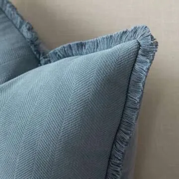 Joyouth Set of 2 Decorative Fringe Throw Pillow Covers Chenille Pillow Covers Elegant Design Pillowc...