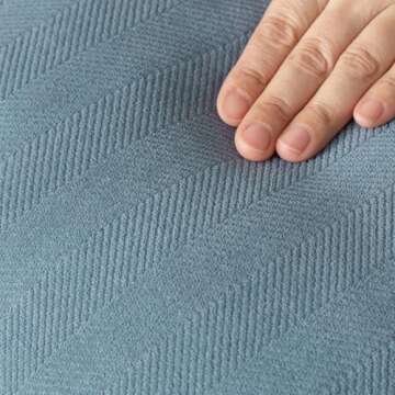 Joyouth Set of 2 Decorative Fringe Throw Pillow Covers Chenille Pillow Covers Elegant Design Pillowcase Soft Tassels Cushion Cover for Couch Bed Home Decor,16×16 Inch,Dusty Blue