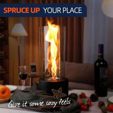 KORNIFUL Tornado Tabletop Fire Pit - Indoor Portable Fireplace