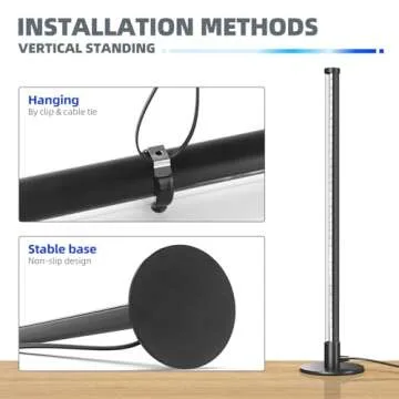 Barrina T10 Vertical Grow Light, 20W 2FT Desk LED Plant Light, Hanging and Standing, Table Top Full Spectrum Grow Lights for Indoor Plants with Stand and On/Off Switch, Ideal for Plants Growth
