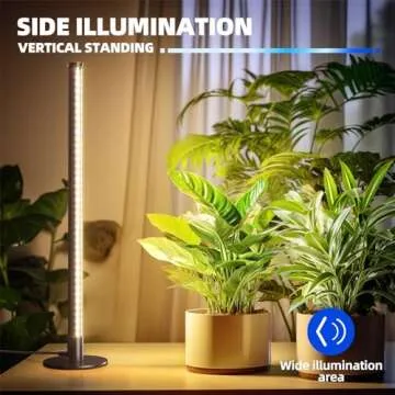 Barrina T10 Vertical Grow Light, 20W 2FT Desk LED Plant Light, Hanging and Standing, Table Top Full Spectrum Grow Lights for Indoor Plants with Stand and On/Off Switch, Ideal for Plants Growth