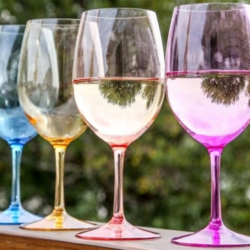 Unbreakable Colored Wine Glasses Perfect for Indoor and Outdoor