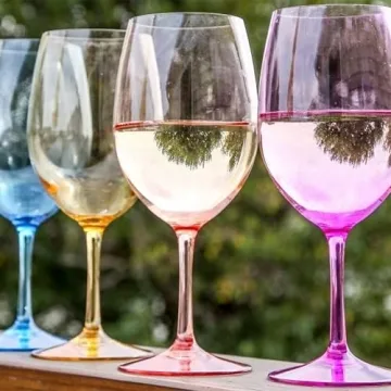 Unbreakable Colored Wine Glasses Perfect for Indoor and Outdoor