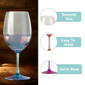 Unbreakable Colored Wine Glasses Perfect for Indoor and Outdoor
