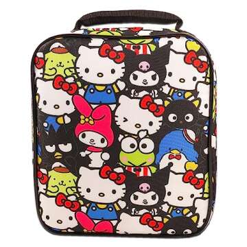 Hello Kitty Lunch Box Set for Girls - Bundle with Hello Kitty Lunch Bag Plus Water Bottle, Stickers,...