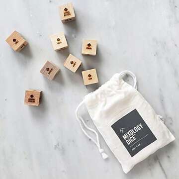 Two Tumbleweeds Mixology Dice - Classic Edition // Inspiration for craft cocktails/Set of 9 laser en...