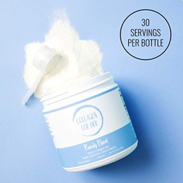 Collagen For Her - Marine Collagen Beauty Blend - Hydrolyzed Collagen Protein Powder, Hyaluronic Acid, Biotin, Vitamin C | Hair, Skin, Nail Supplement for Women (30 Servings)