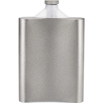Vargo Titanium Funnel Flask | Integrated Silicone Funnel for Easy Refill | 8 Ounce (240 ml) Capacity | T-447