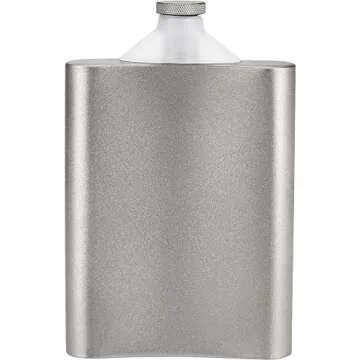 Vargo Titanium Funnel Flask | Integrated Silicone Funnel for Easy Refill | 8 Ounce (240 ml) Capacity | T-447