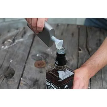 Vargo Titanium Funnel Flask | Integrated Silicone Funnel for Easy Refill | 8 Ounce (240 ml) Capacity | T-447