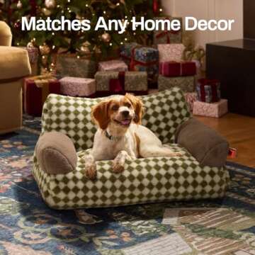 MEWOOFUN Pet Couch Bed, Washable Cat Beds for Medium Small Dogs & Cats up to 25 lbs, Dog Beds with N...