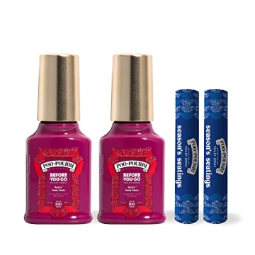 Poo-Pourri Before-You-Go Toilet Spray, Holiday Bundle 4 pack Stocking Stuffer Gift Set, (ST10015)