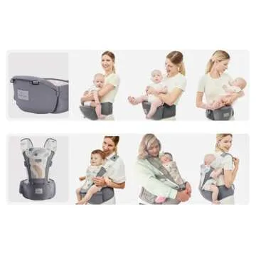 Bebamour Baby Carrier - Versatile 2-in-1 Hip Seat Carrier