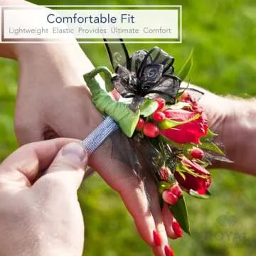 Royal Imports Corsage Wristlets - Elastic Stretchable Wrist Bands for Floral Arrangements, Wedding, ...