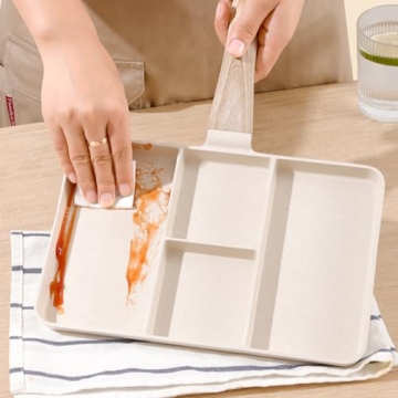 Zerodis Nonstick 4 Section Divided Pan for Healthy Meals