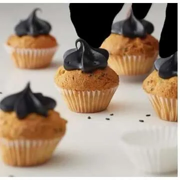 Decony Mini White Baking Cups Cupcake Liners ,candy cups - 1" X 3/4" ideal use for holding truffles , chocolate covered strawberries , candy and nuts - 1000 pc.