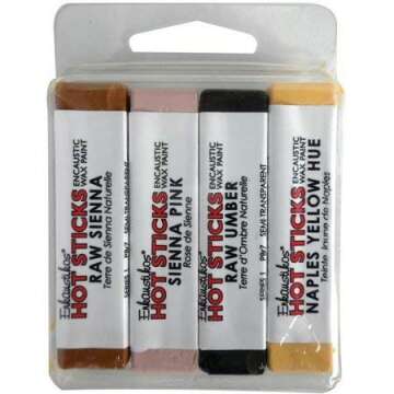 Enkaustikos Hot Sticks Encaustic Paints - Warm Set of 4 Colors