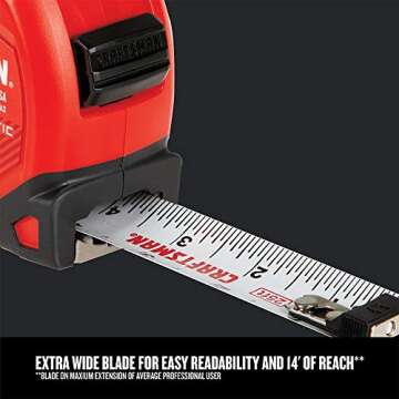 PROREACH 25-Foot CRAFTSMAN Tape Measure for Accurate Measuring