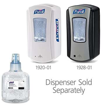 Purell Advanced Green Certified Hand Sanitizer Gel, 1200 mL Sanitizer Refill for Purell LTX Touch-Free Dispenser (Pack of 2) - 1903-02