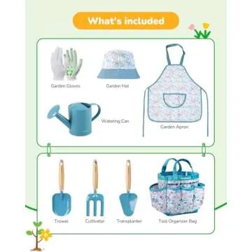 Kids Gardening Set Toys, Quality Garden Tool Kit for Kids and Toddlers, Includes Two Shovels, Garden...