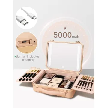 ROWNYEON Light Up Travel Makeup Case for Beauty Lovers