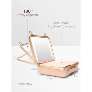 ROWNYEON Light Up Travel Makeup Case for Beauty Lovers