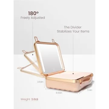 ROWNYEON Light Up Travel Makeup Case for Beauty Lovers